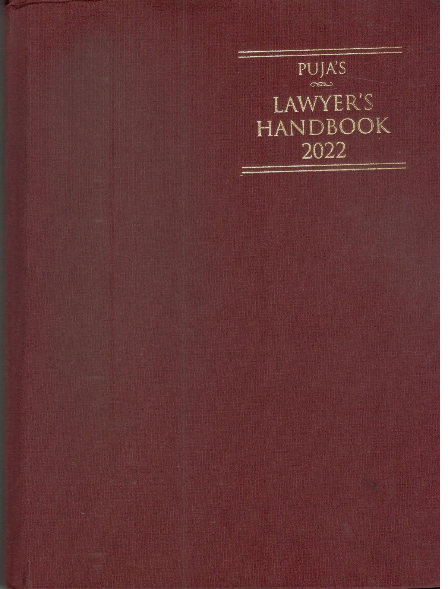 Puja’s Lawyer’s Handbook 2022 - Maroon Big Size Hardbound